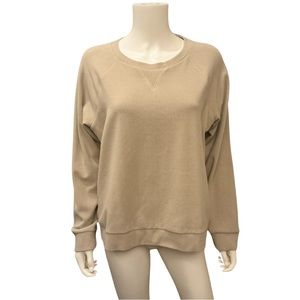 Marc New York Tan Corded Crew Neck Sweatshirt